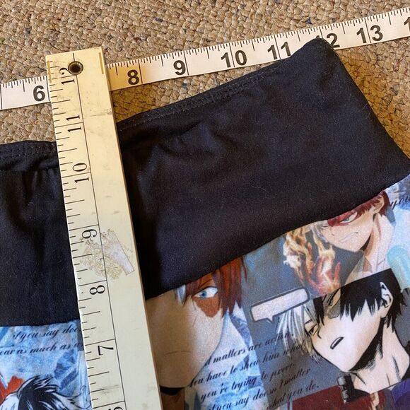 Girl Pull On Leggings Size S Anime Cartoon Print Stretch Casual Emo Active Pants - Picture 3 of 7